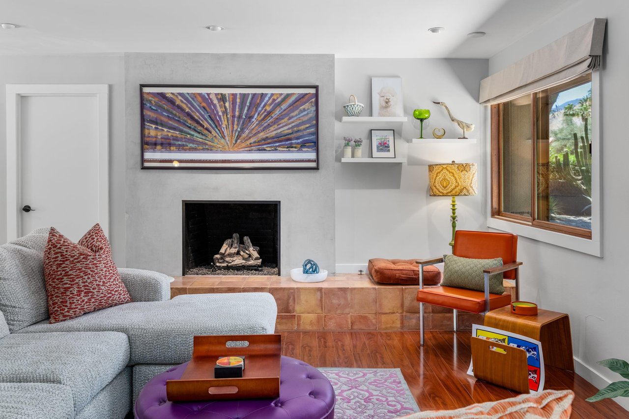 Fireplace.