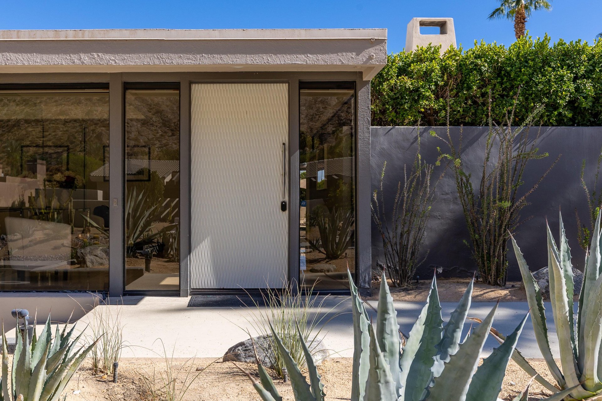White front door