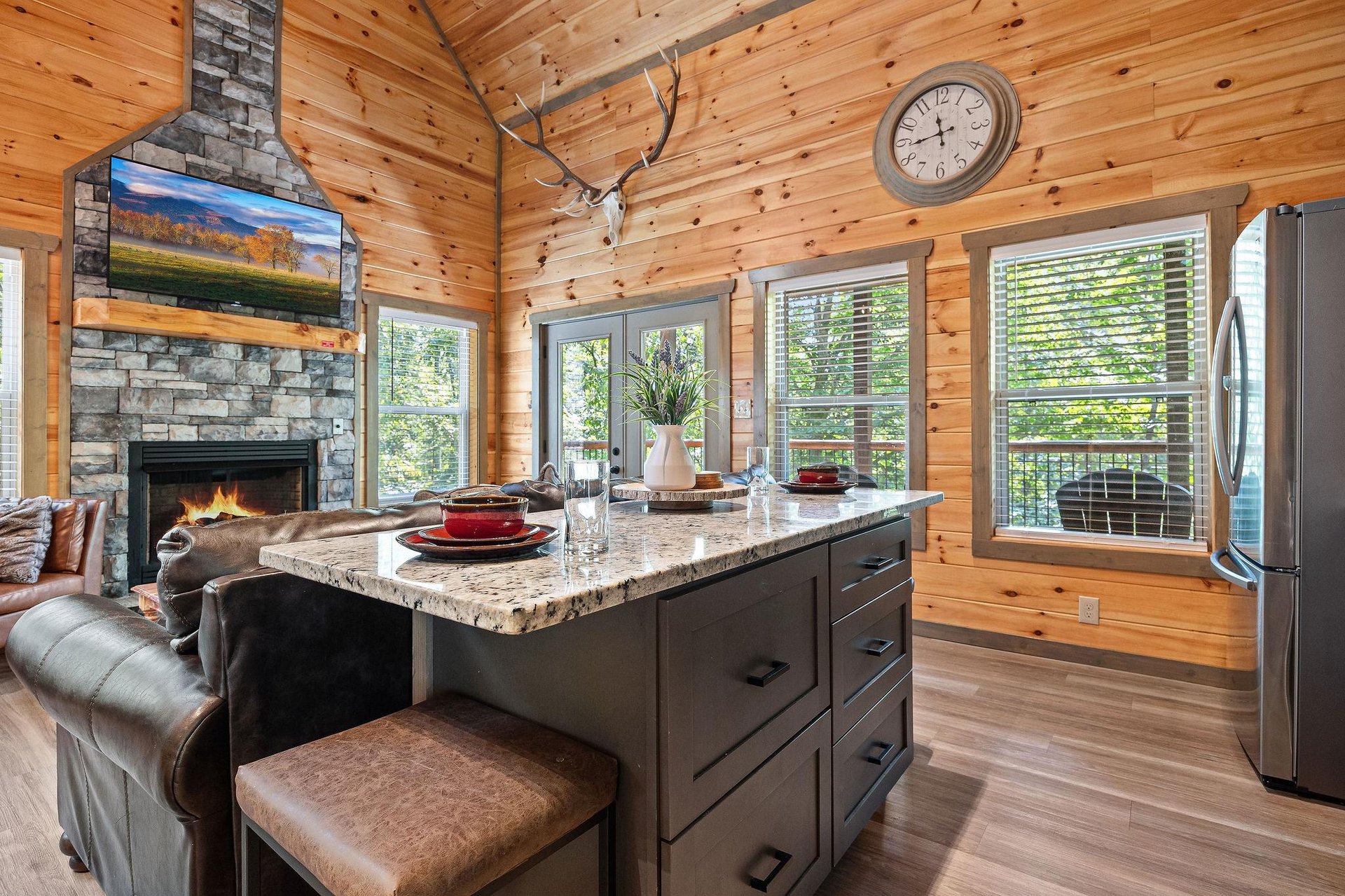 kitchen island with a seat