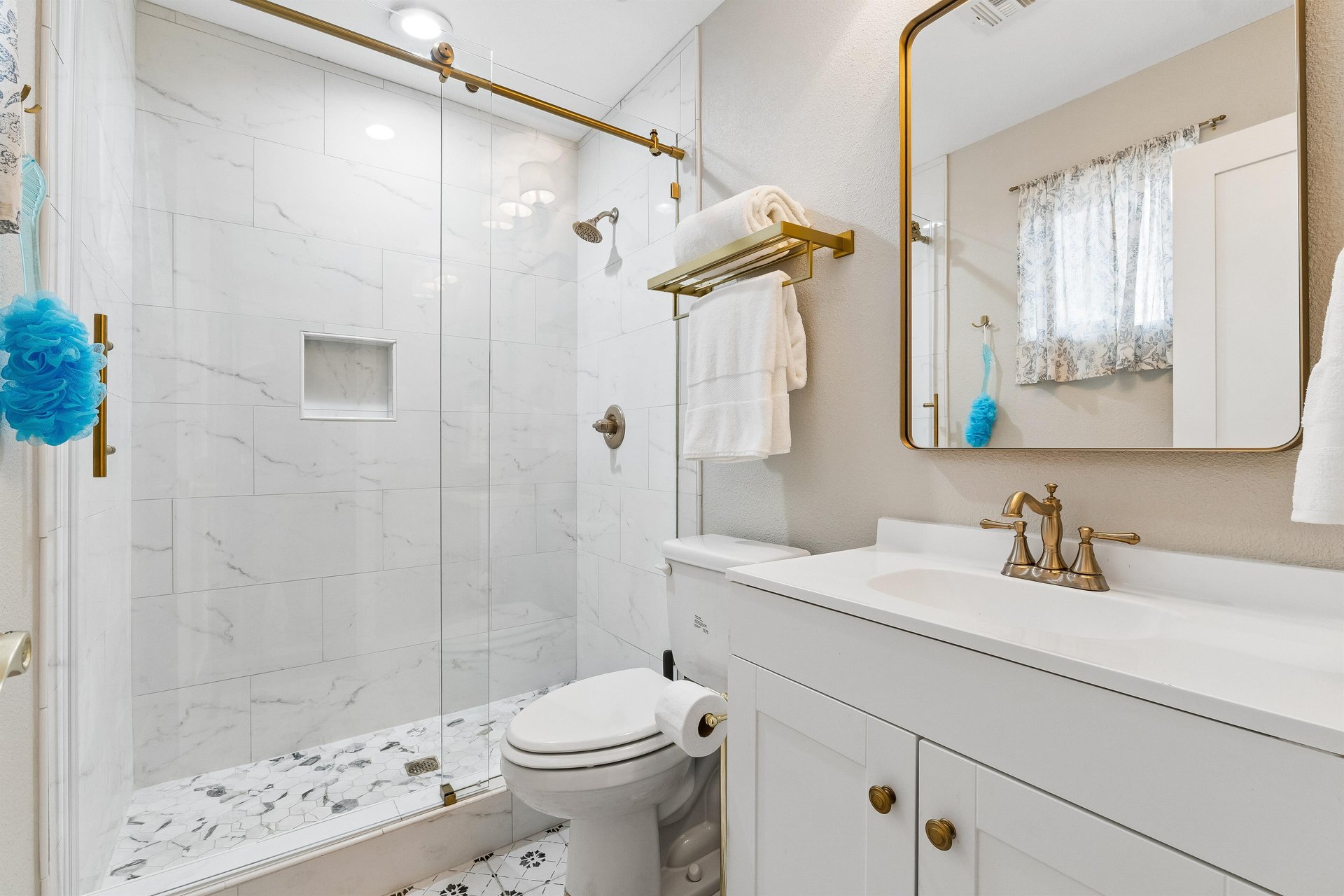 Stand alone shower.