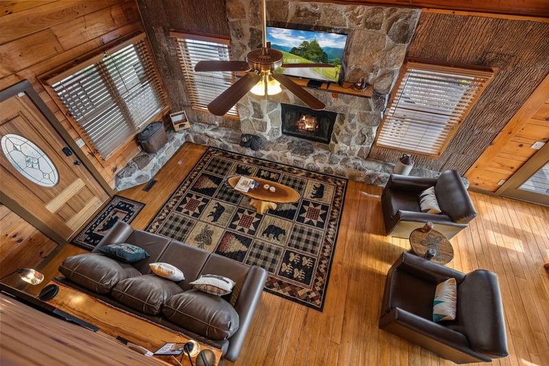 living room from above