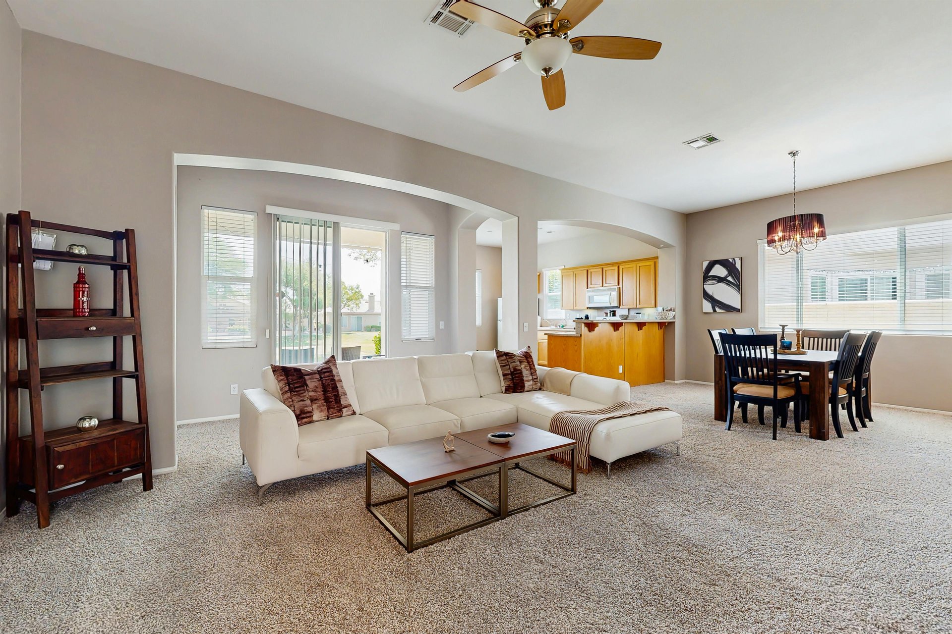 Living and dining area.