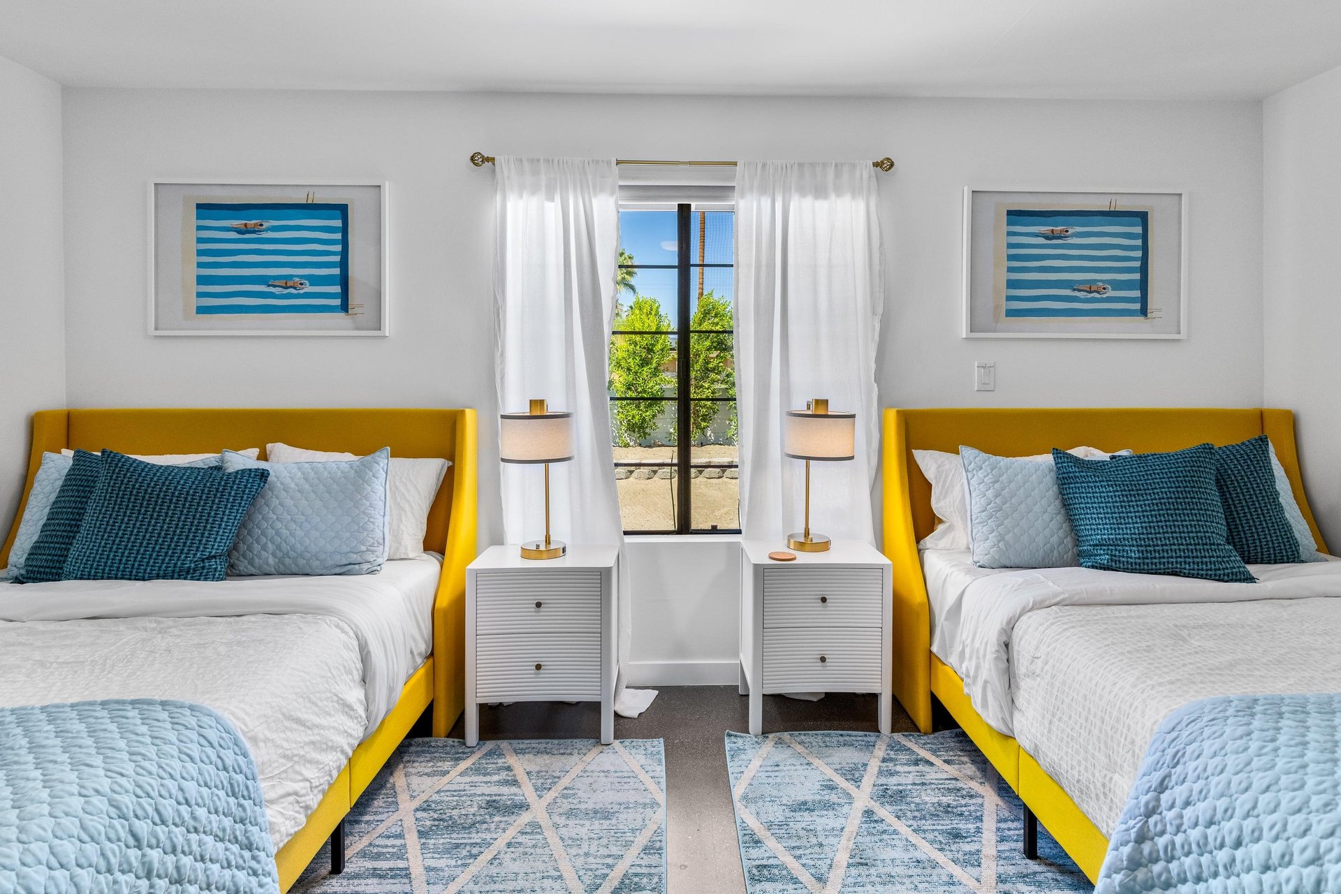 Guest bedroom with two queen beds