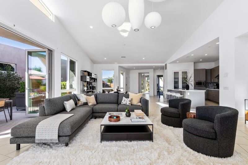 Comfortable midcentury furnishings