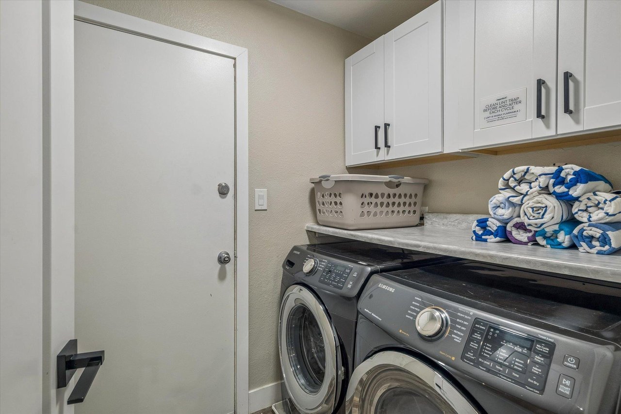 Private washer and dryer.