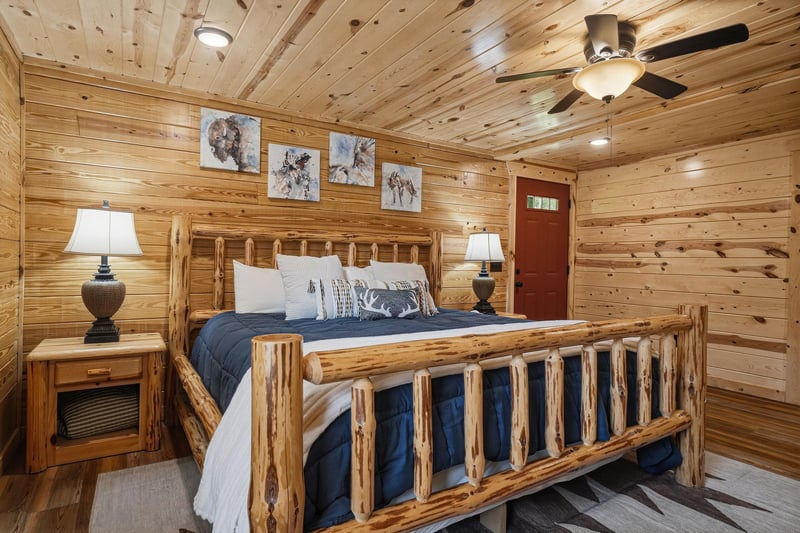 Your rustic retreat awaits with handcrafted log furniture, warm wood walls, and cozy linens—designed to help you unwind in natureinspired comfort.