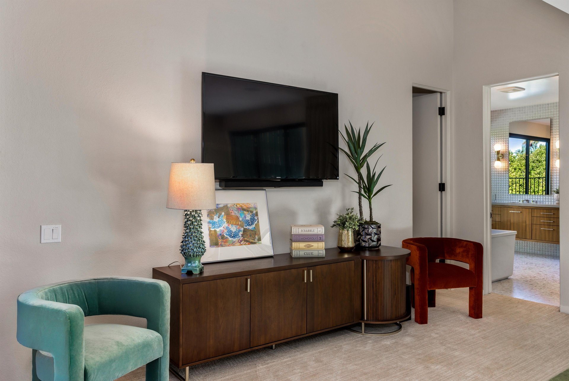 Flat screen televisions  perfect for a movie night