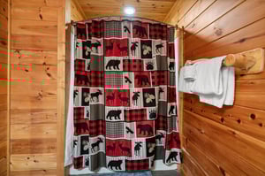 Shower at Mountain Mama, a 3 bedroom cabin rental located in pigeon forge
