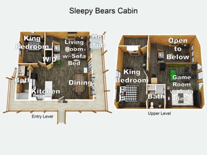 Sleepy Bears Cabin Floor Plan