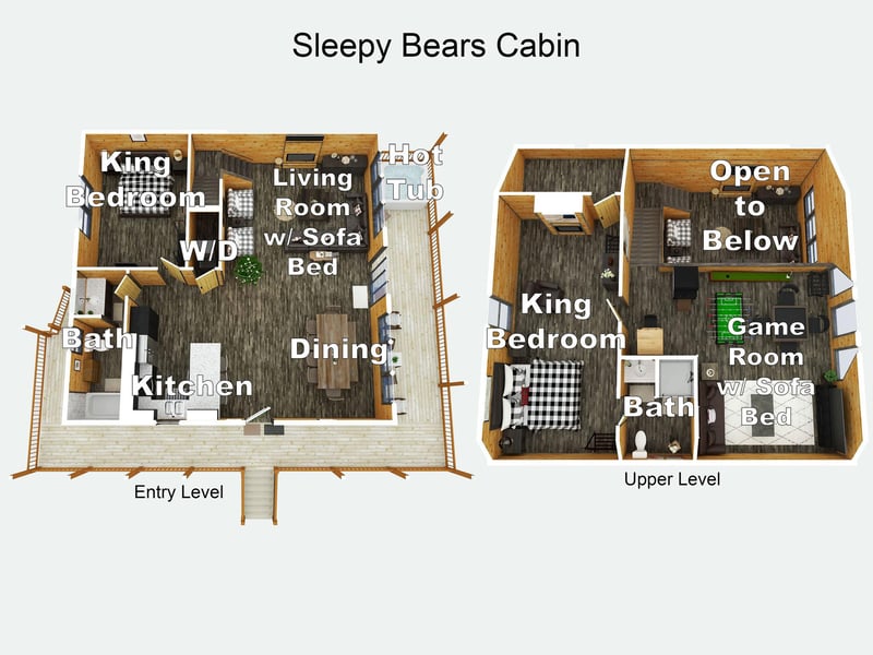 Sleepy Bears Cabin Floor Plan