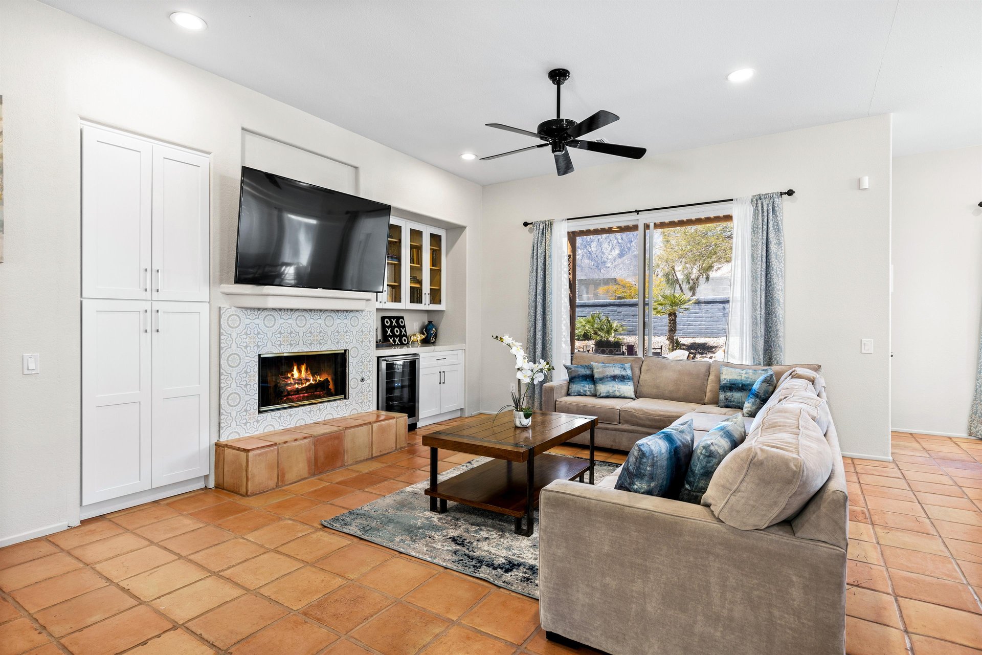 Relax in front of the fire