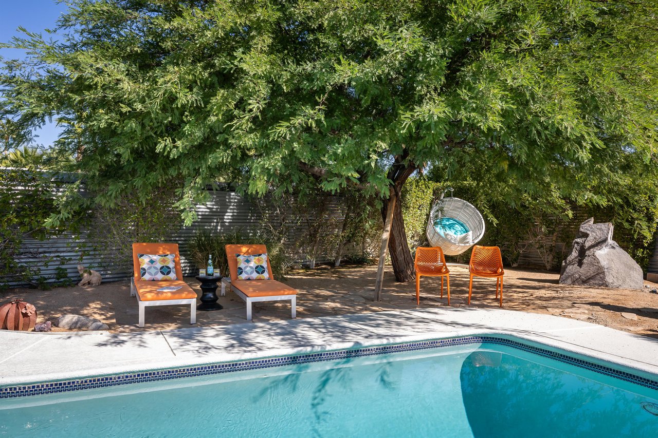 Abundant patio seating