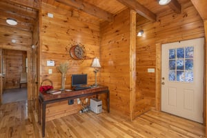 Entryway at King of the Mountain, a 3 bedroom cabin rental located in Pigeon Forge