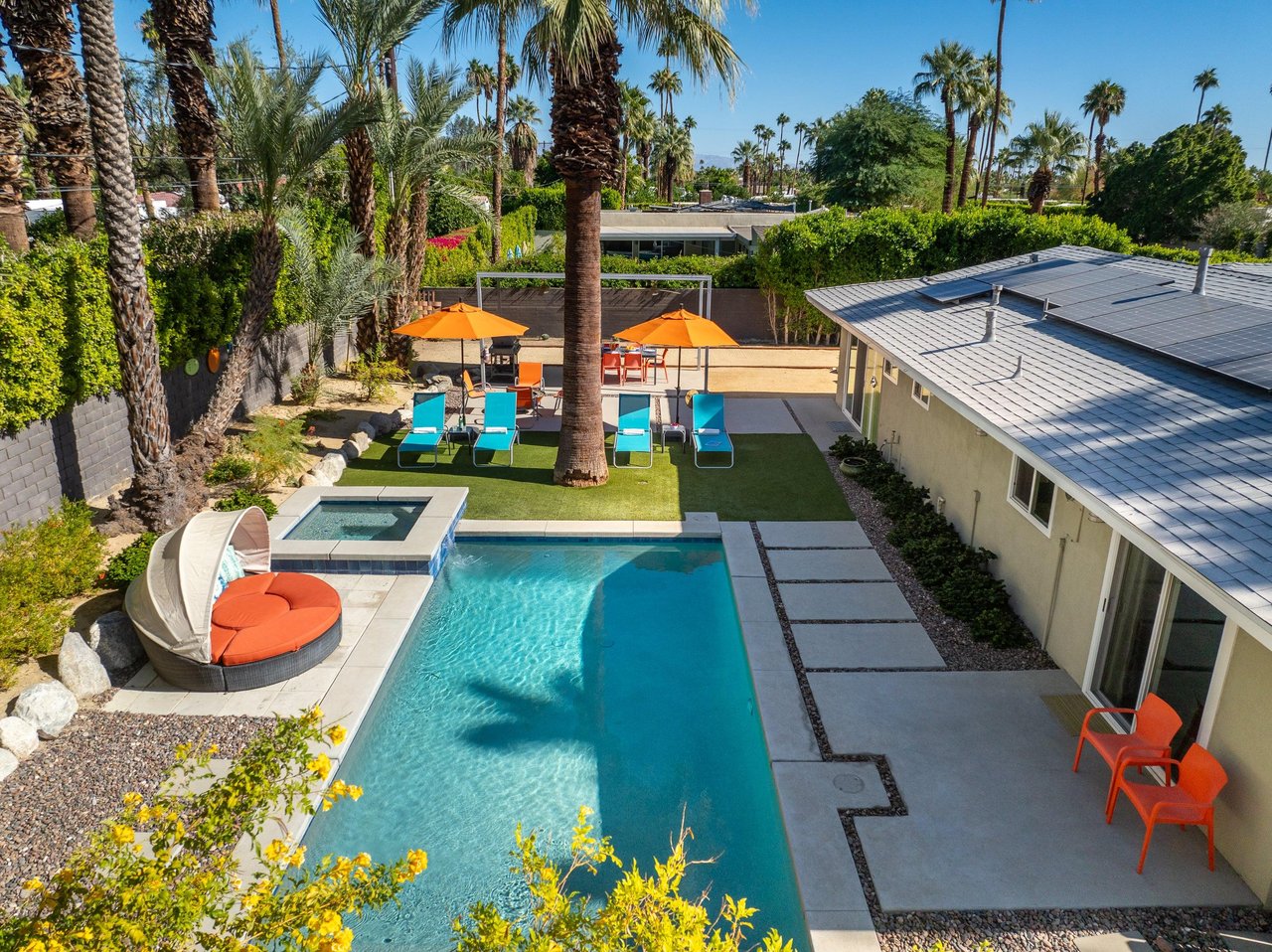 Beautifully landscaped Pool Yard