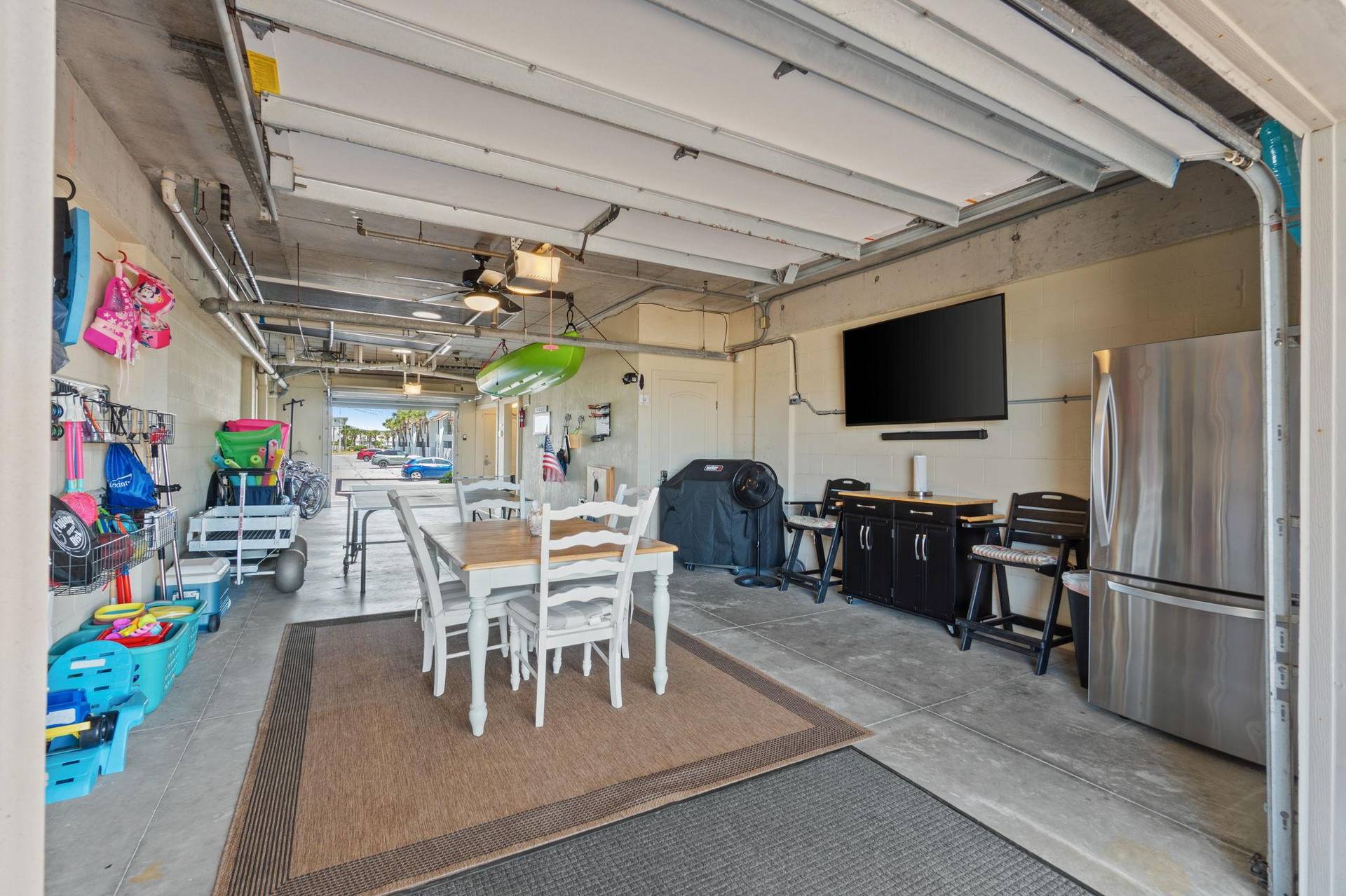 Garage With TV  Extra Fridge