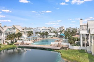 Balcony View of Kieras Pool and Lake Gavin