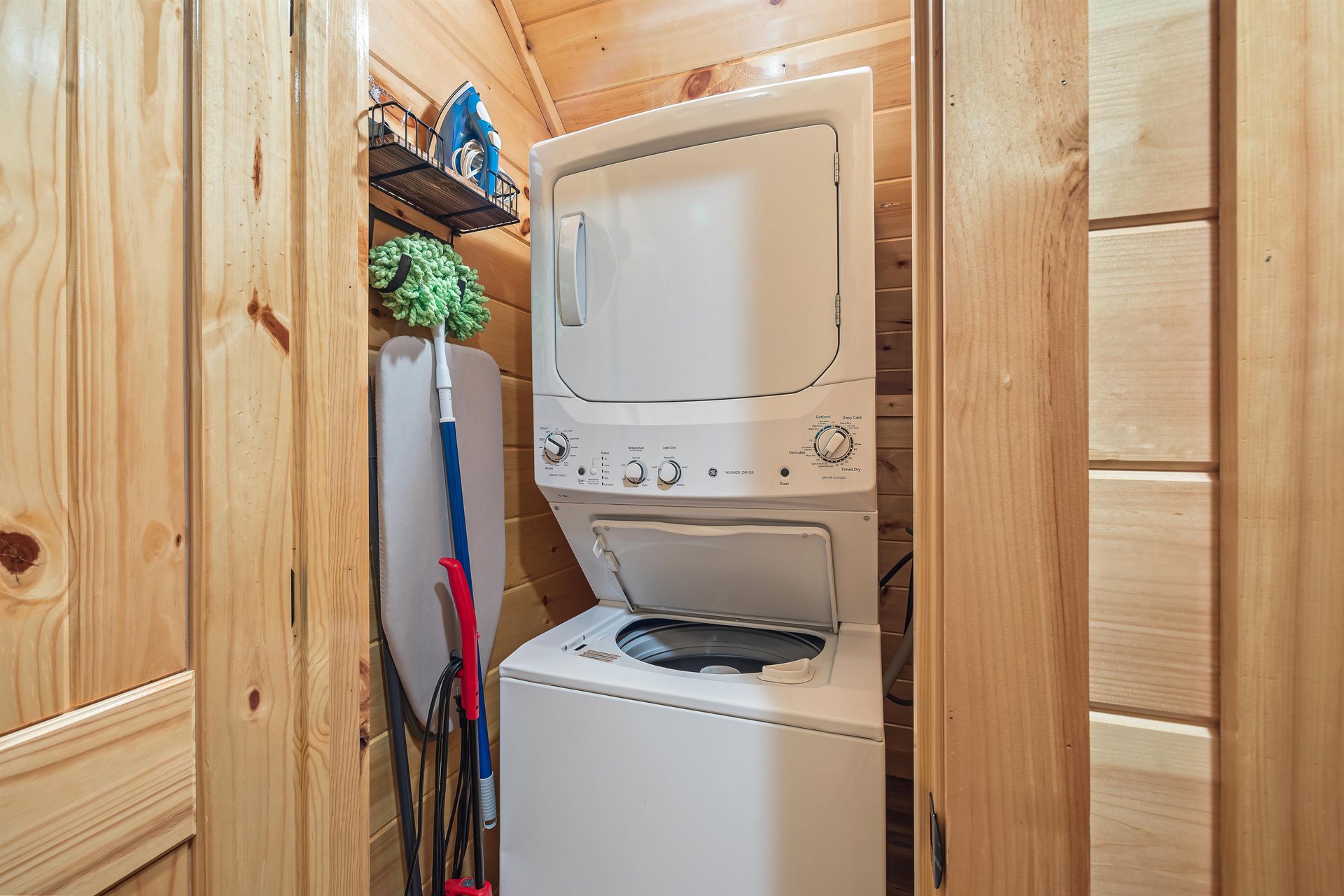 Stacked washer and dryer