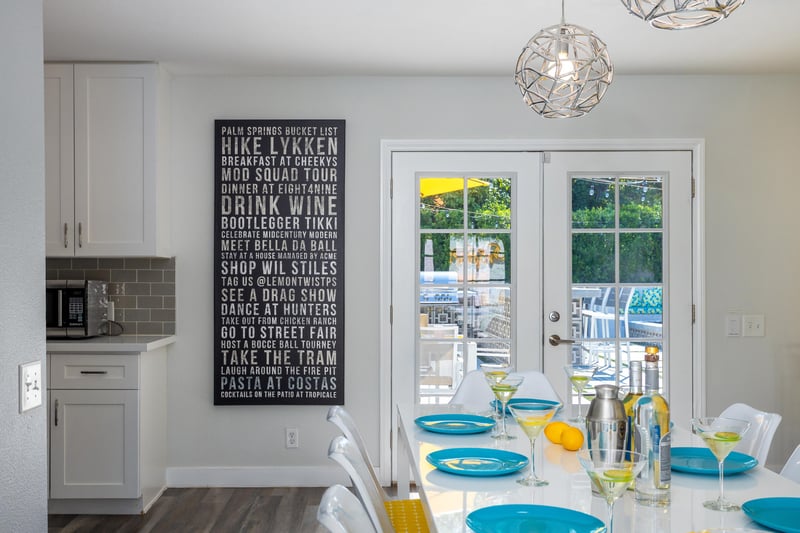 Inside dining space for your group