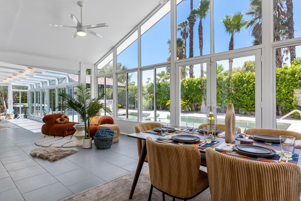 Floortoceiling windows really brighten the space