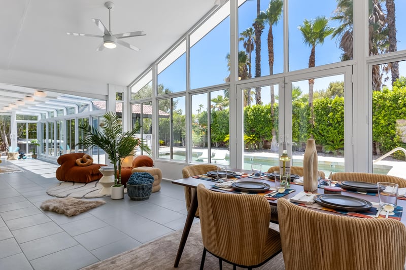 Floortoceiling windows really brighten the space