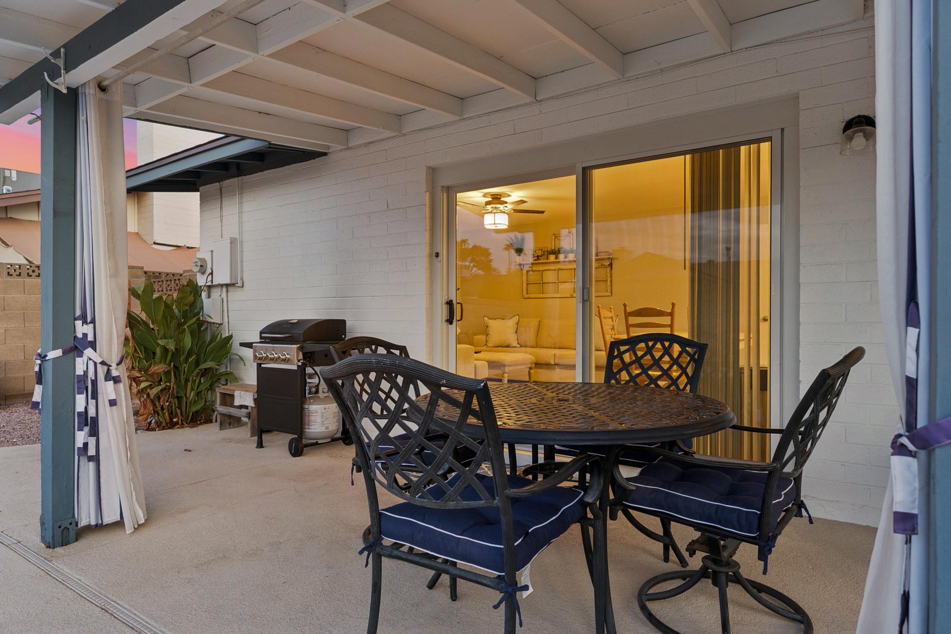 BBQ and outdoor dining.