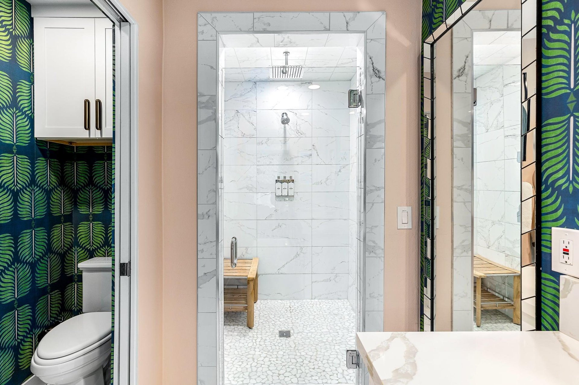 Huge walk in shower