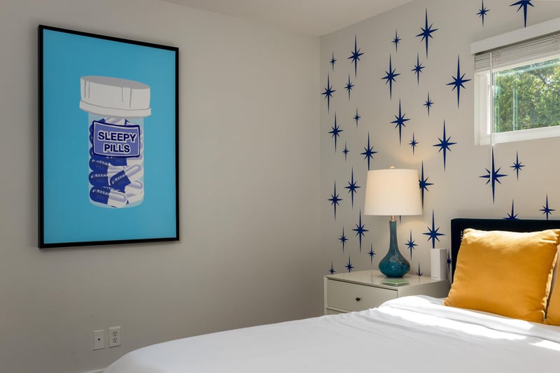 Fall asleep in the gorgeous bedroom