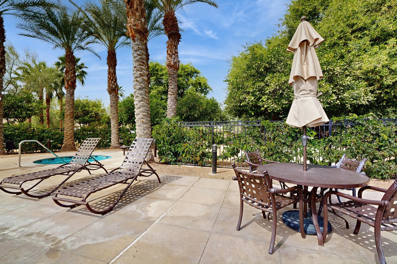 Shared outdoor hot tub.
