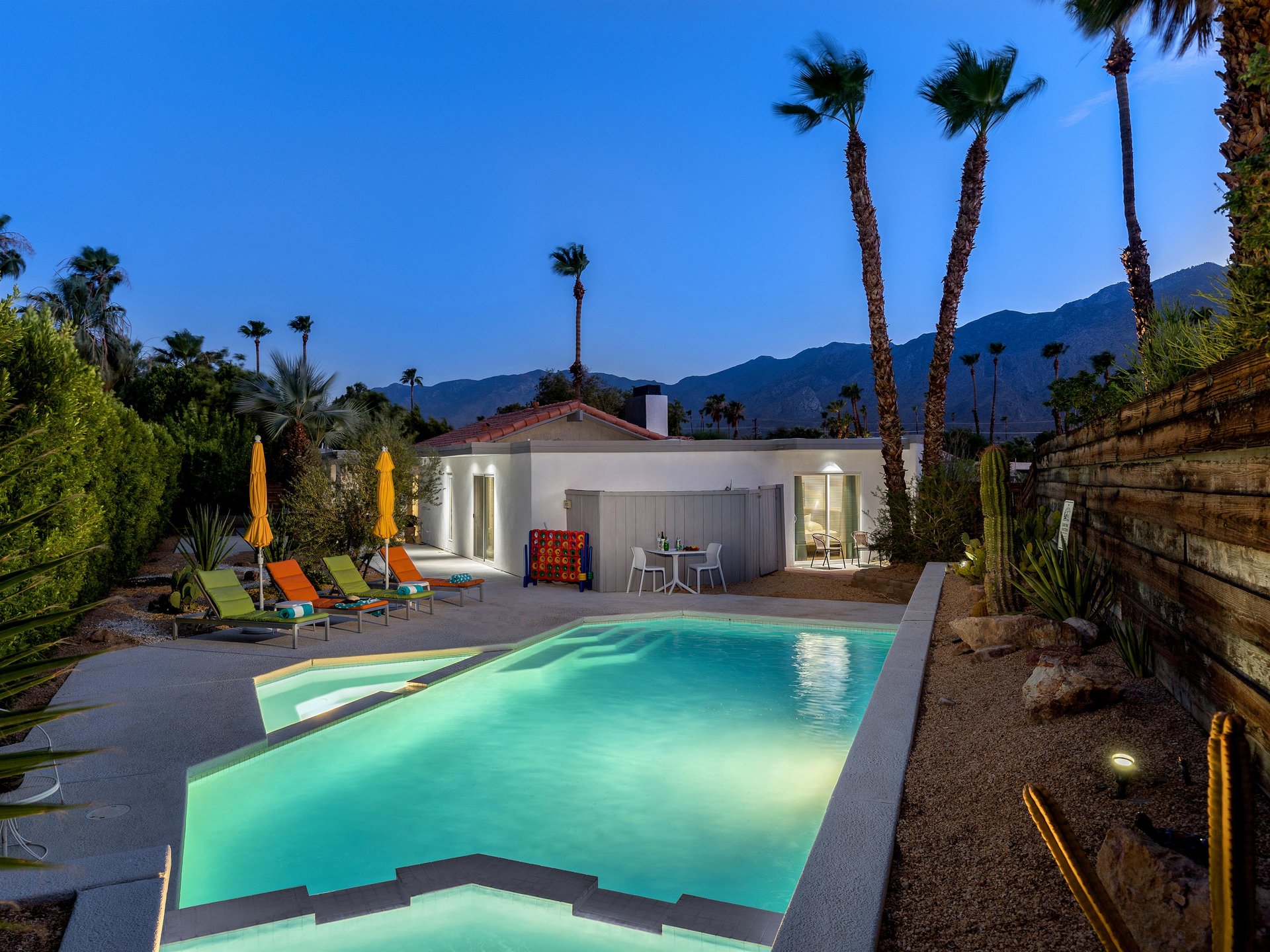 Take a dip in the pool under the stars