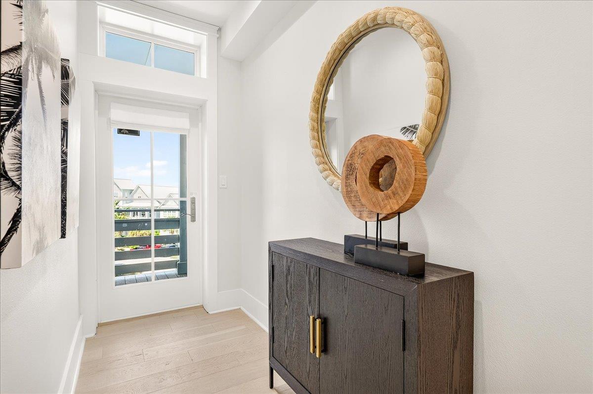 A welcoming entry filled with natural light.