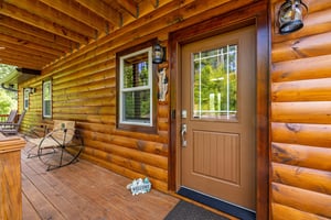Front door to Twin Peaks cabin