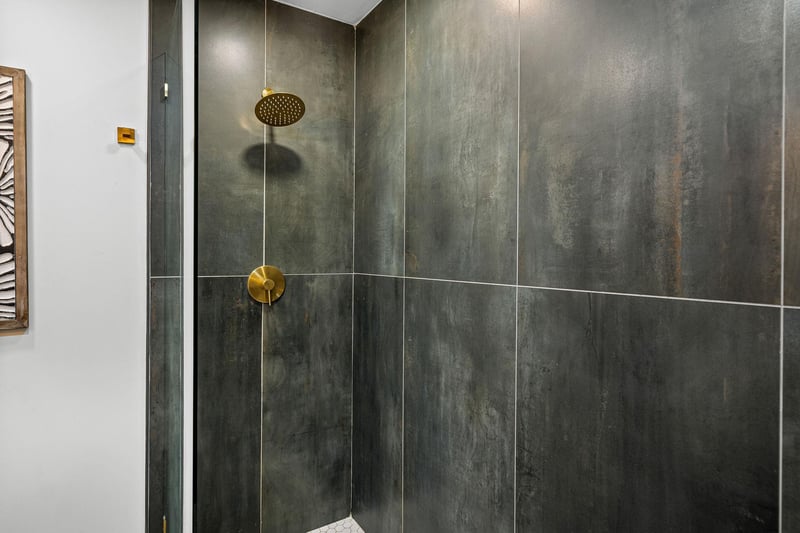 tiled shower