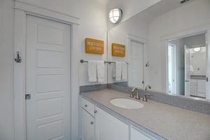 2nd Floor Bunk Vanity in Shared Bathroom