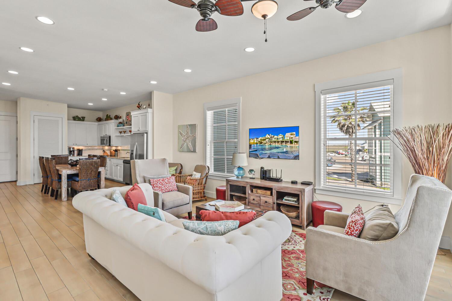 Living Room with Roku Smart TV