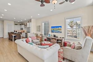 Living Room with Roku Smart TV