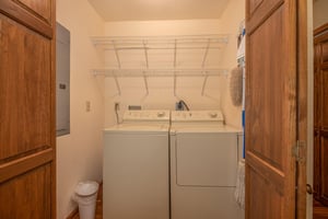 Laundry room at Lazy Bear Retreat, a 4 bedroom cabin rental located in Pigeon Forge