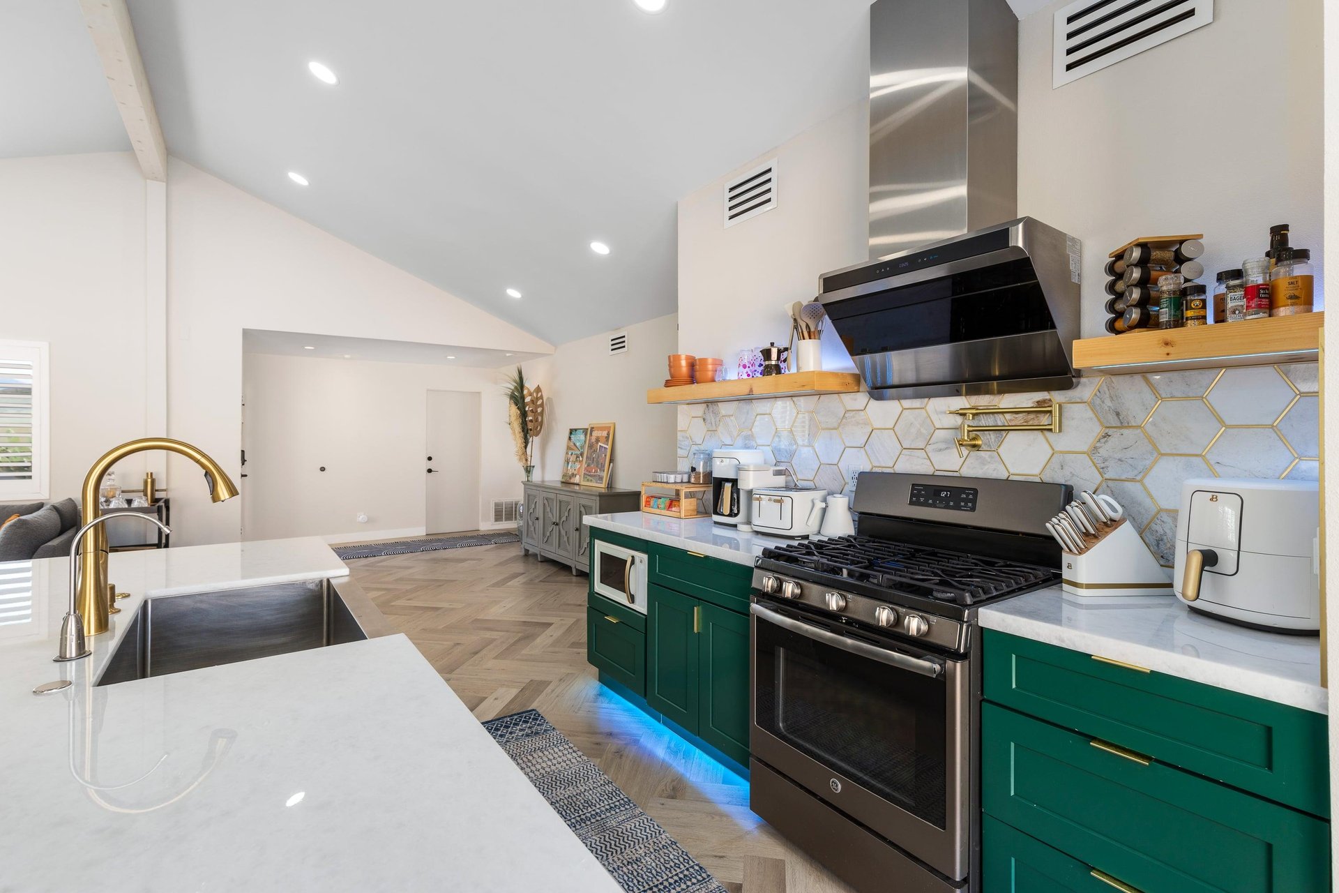 Chefs kitchen at Maison Du Soleil