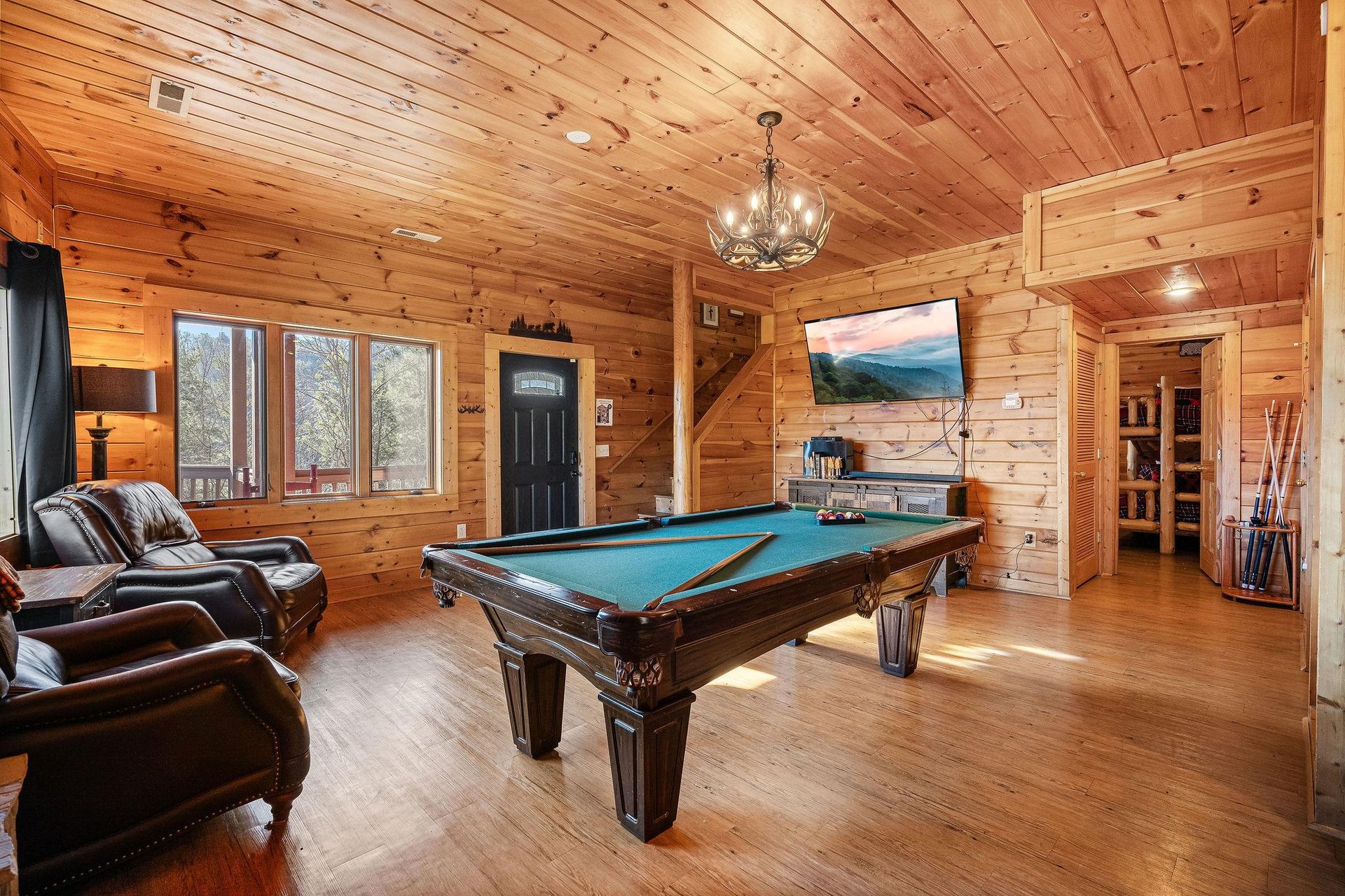 Pool Table by mountain view at Mountain Mama