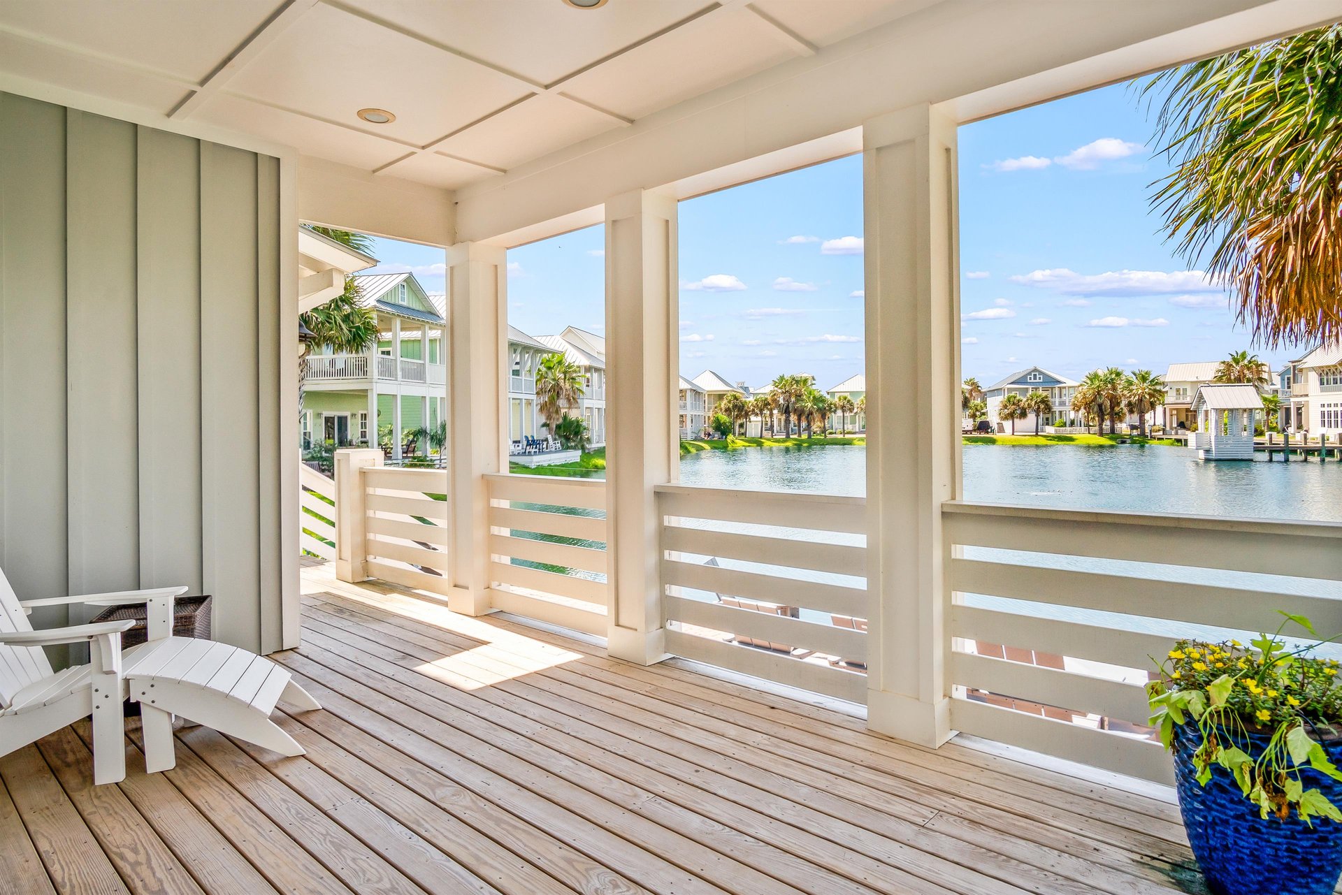 Covered Back Deck, Lake Colby View
