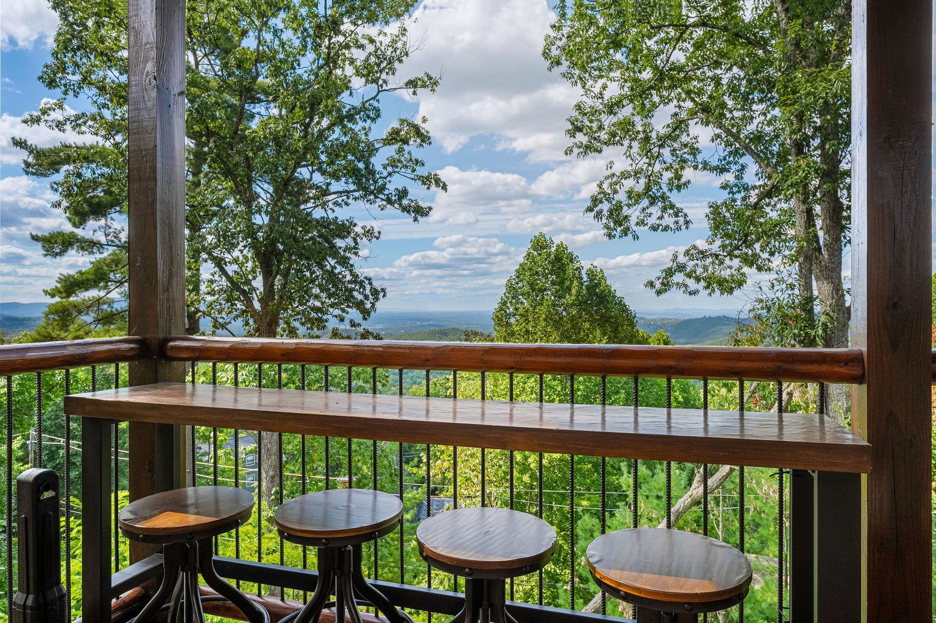 Outdoor bar w stools