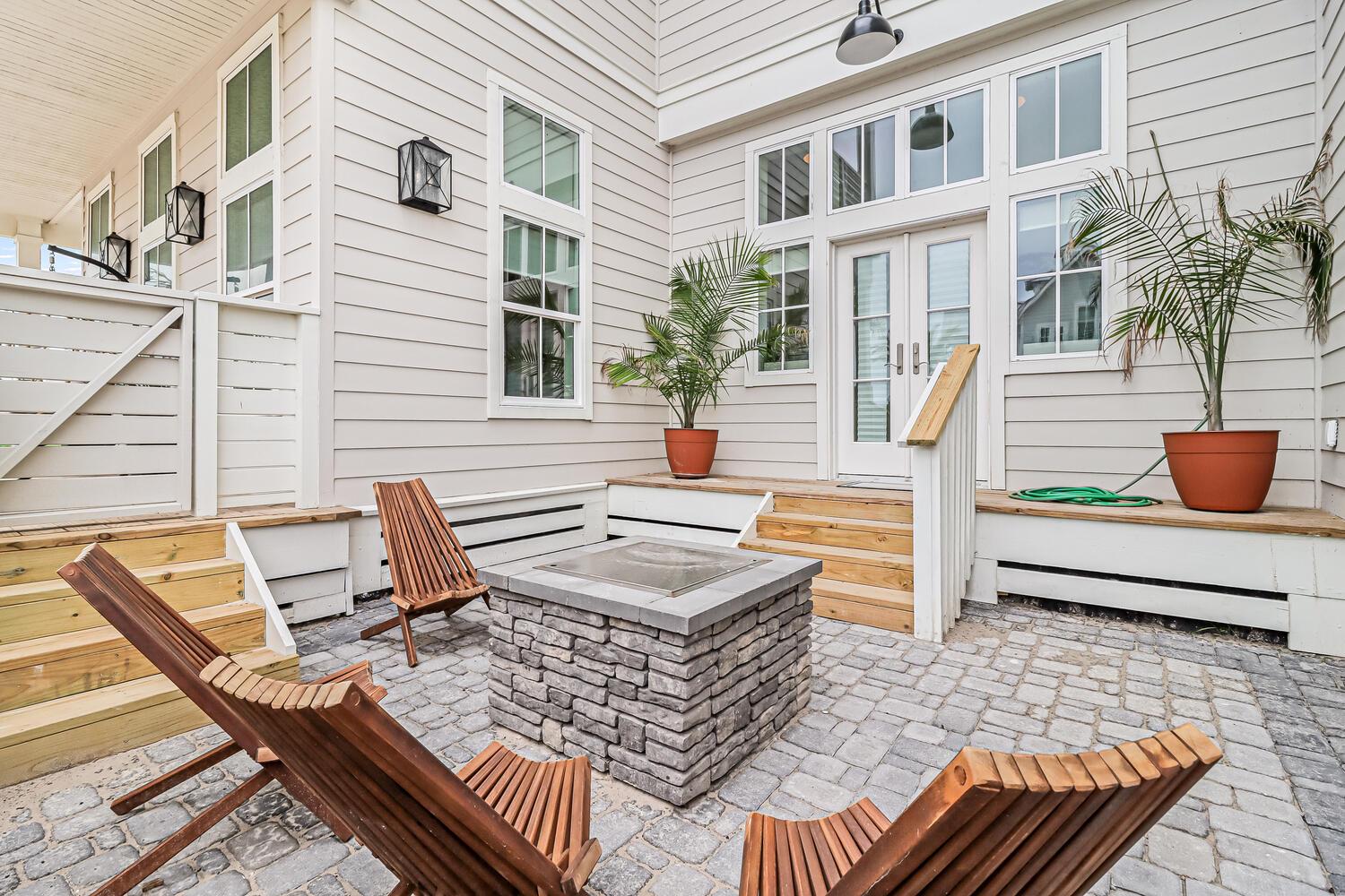 Private Outdoor Seating with Fire Pit