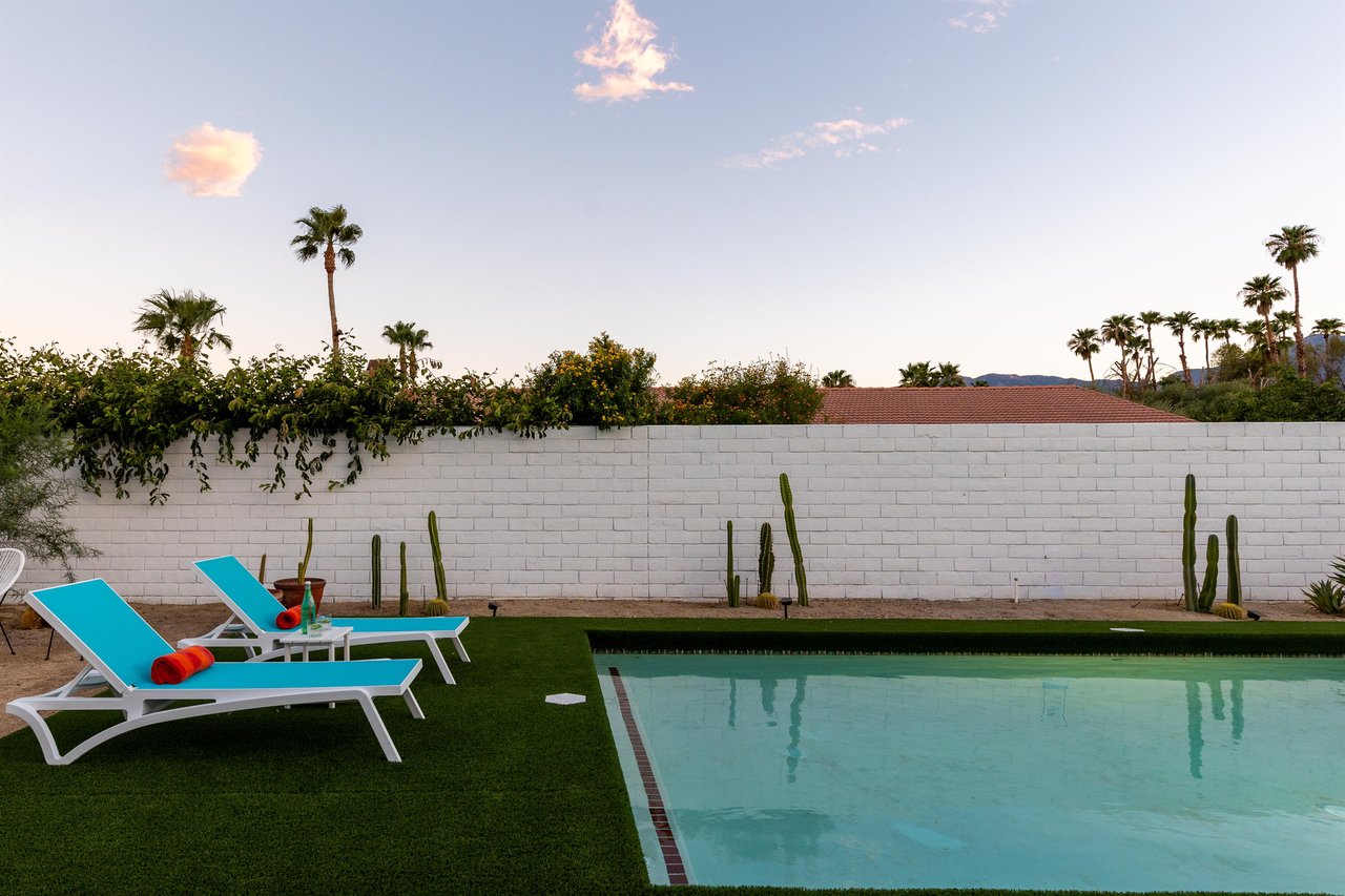 Palm trees and blue skies
