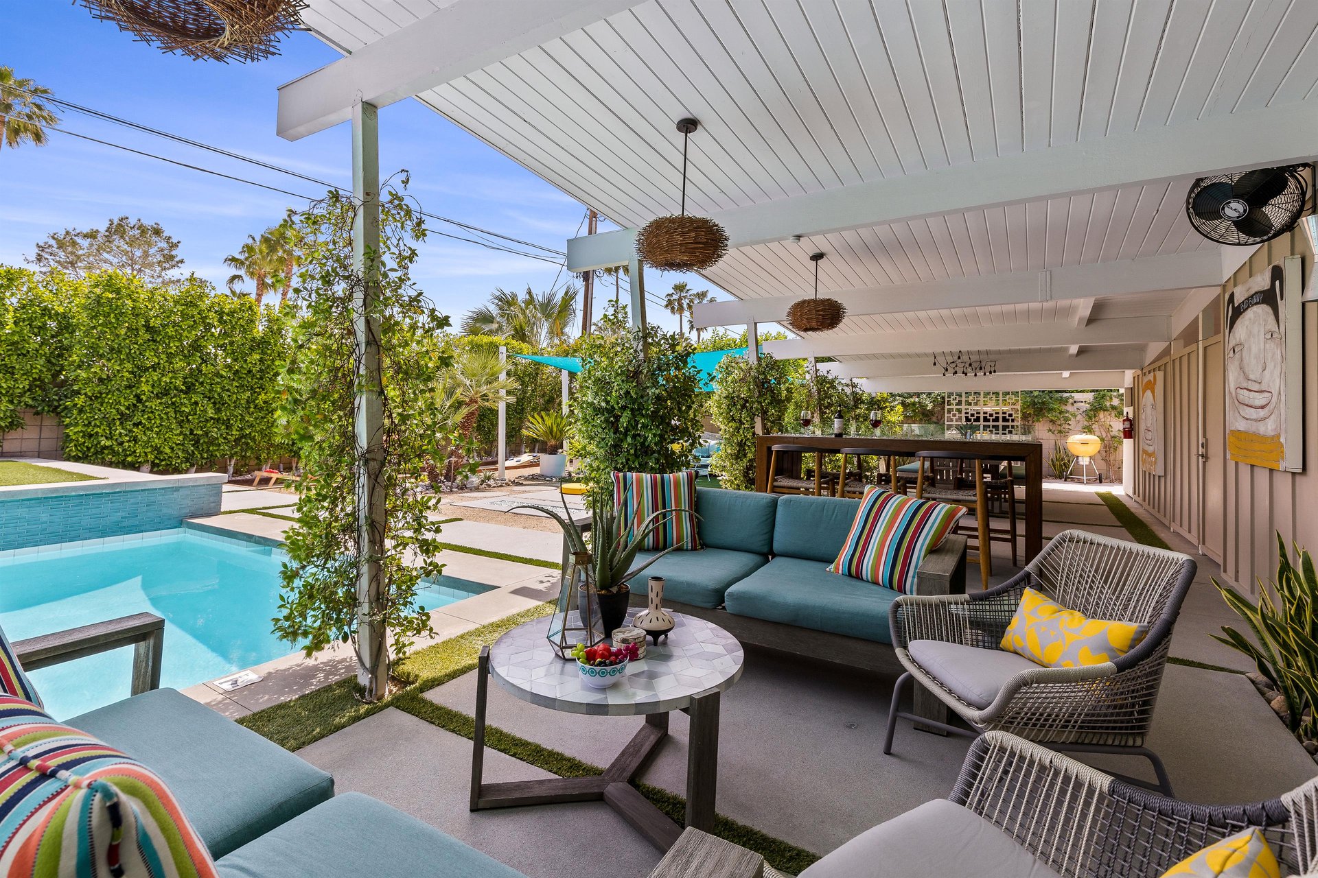 Comfortable patio furnishings