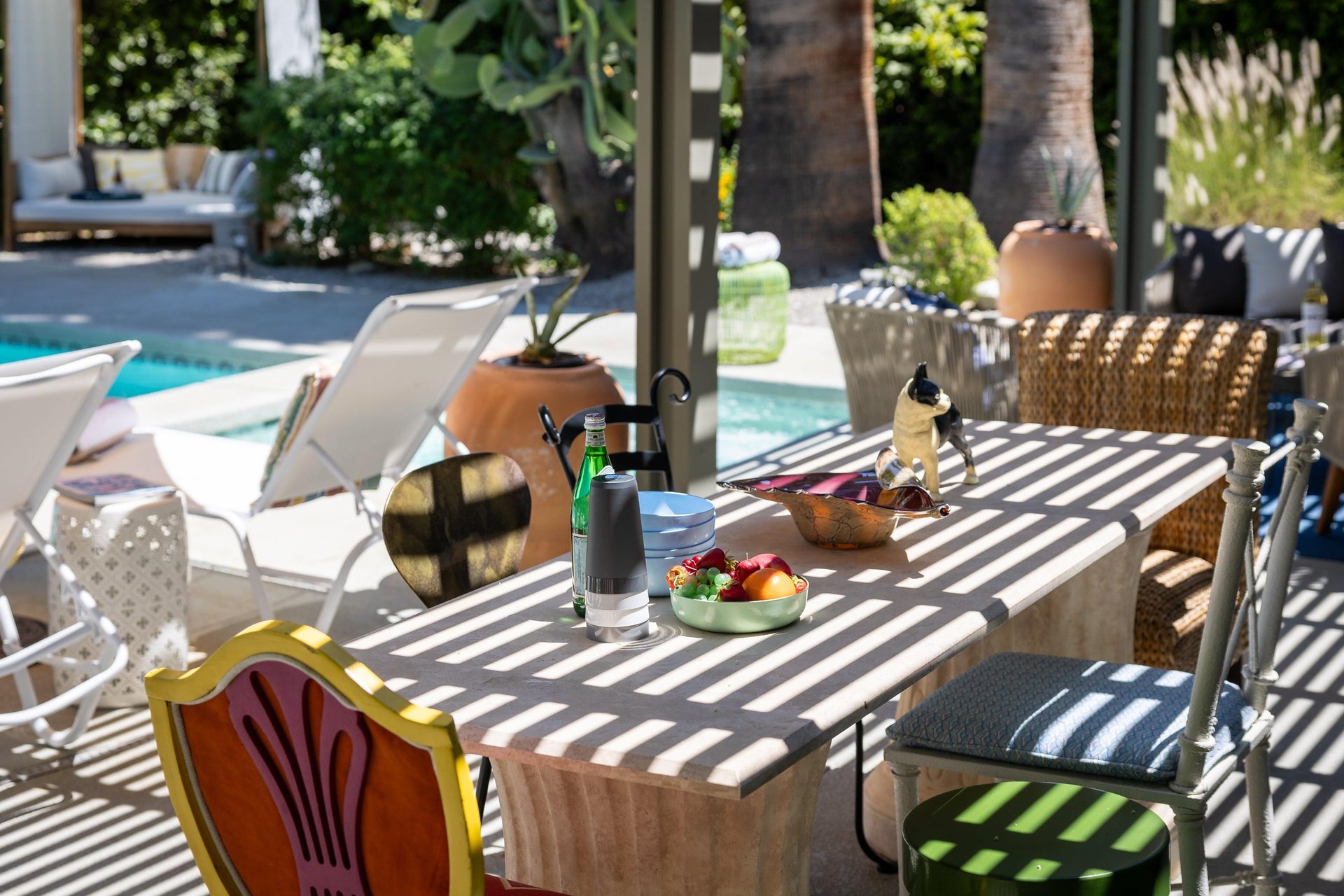 Outdoor seating.