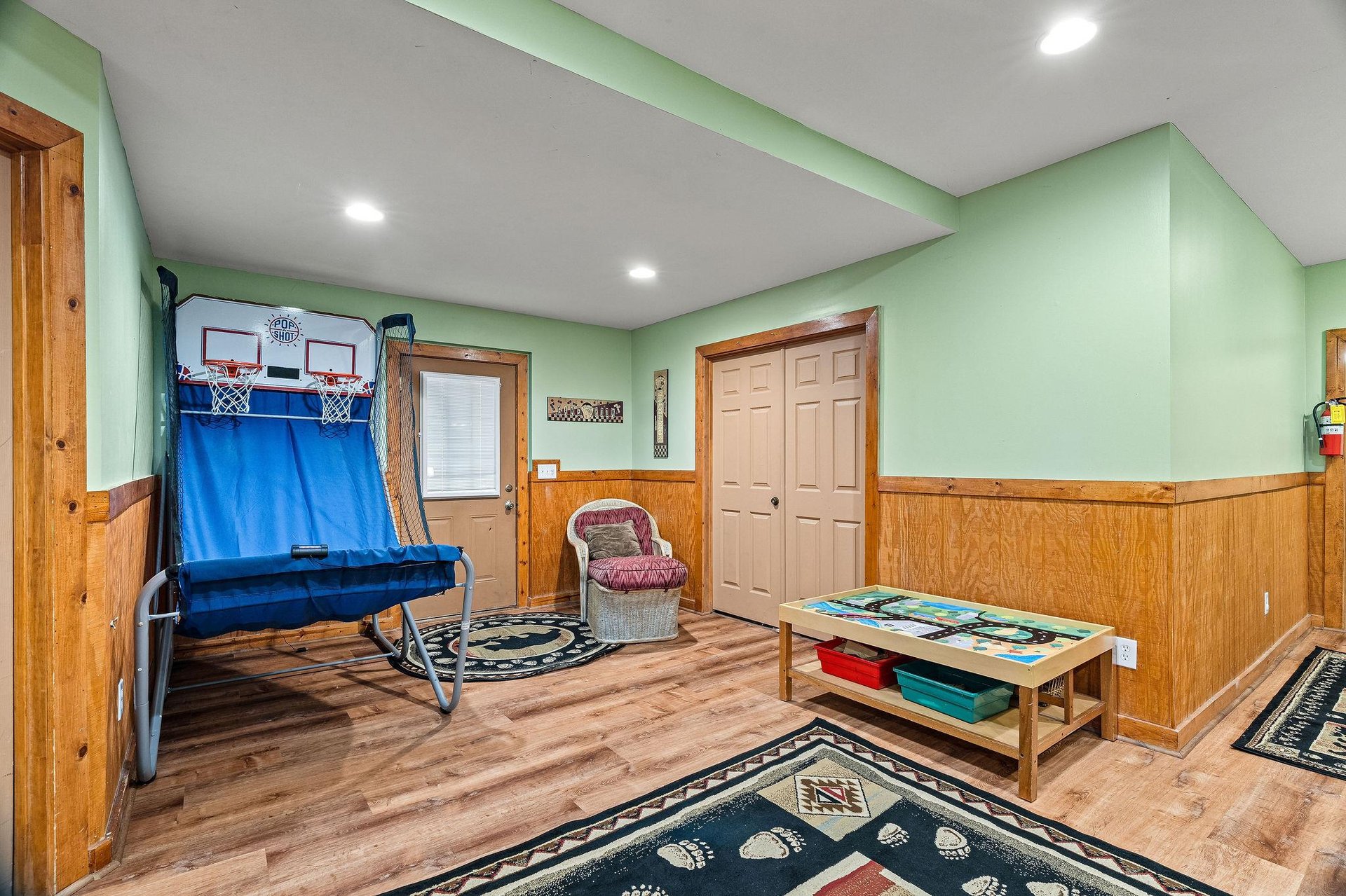Game room at Lazy Bear Retreat, a 4 bedroom cabin rental located in Pigeon Forge