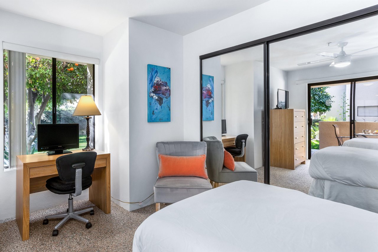 Spacious guest bedroom