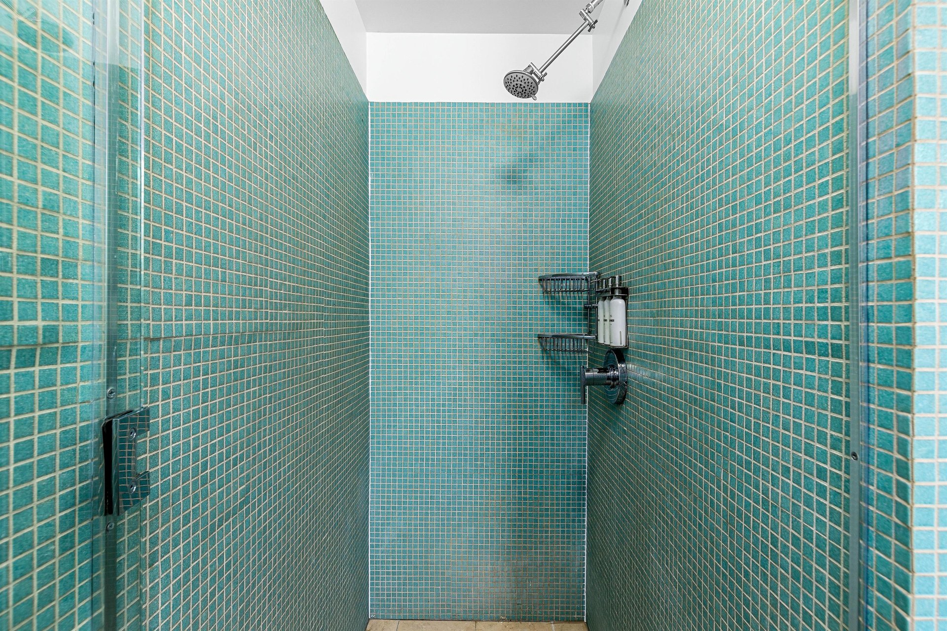 Tiled walkin shower