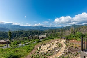Zen garden at Mountain Celebration, a 4 bedroom cabin rental located in Gatlinburg