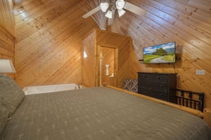 Entry level bedroom with king bed