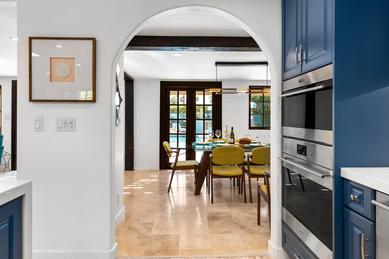 Dining area just off the kitchen